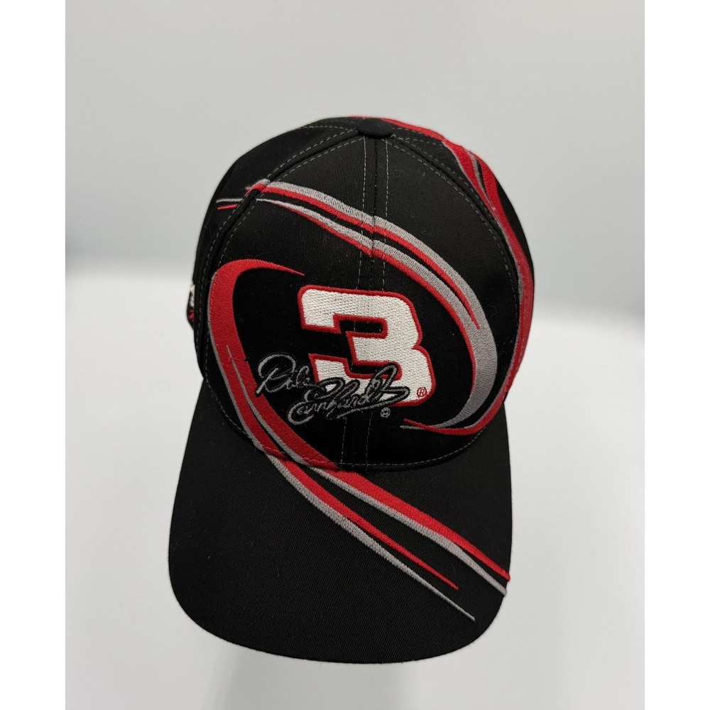 Vintage Dale Earnhardt number 3 Cap Hat Adjustable Chase Authentics Black Red